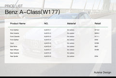 Mercedes-Benz A-Class(W177) Aulena Design dry carbon performance body kit