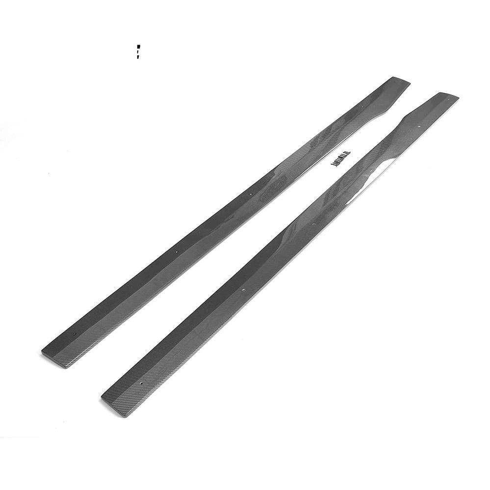 Carbon Fiber / FRP Auto Side Skirts Aprons Lip Extensions for Mercedes-Benz C-Class W205 C63 AMG Coupe 2-Door 2015 - 2017