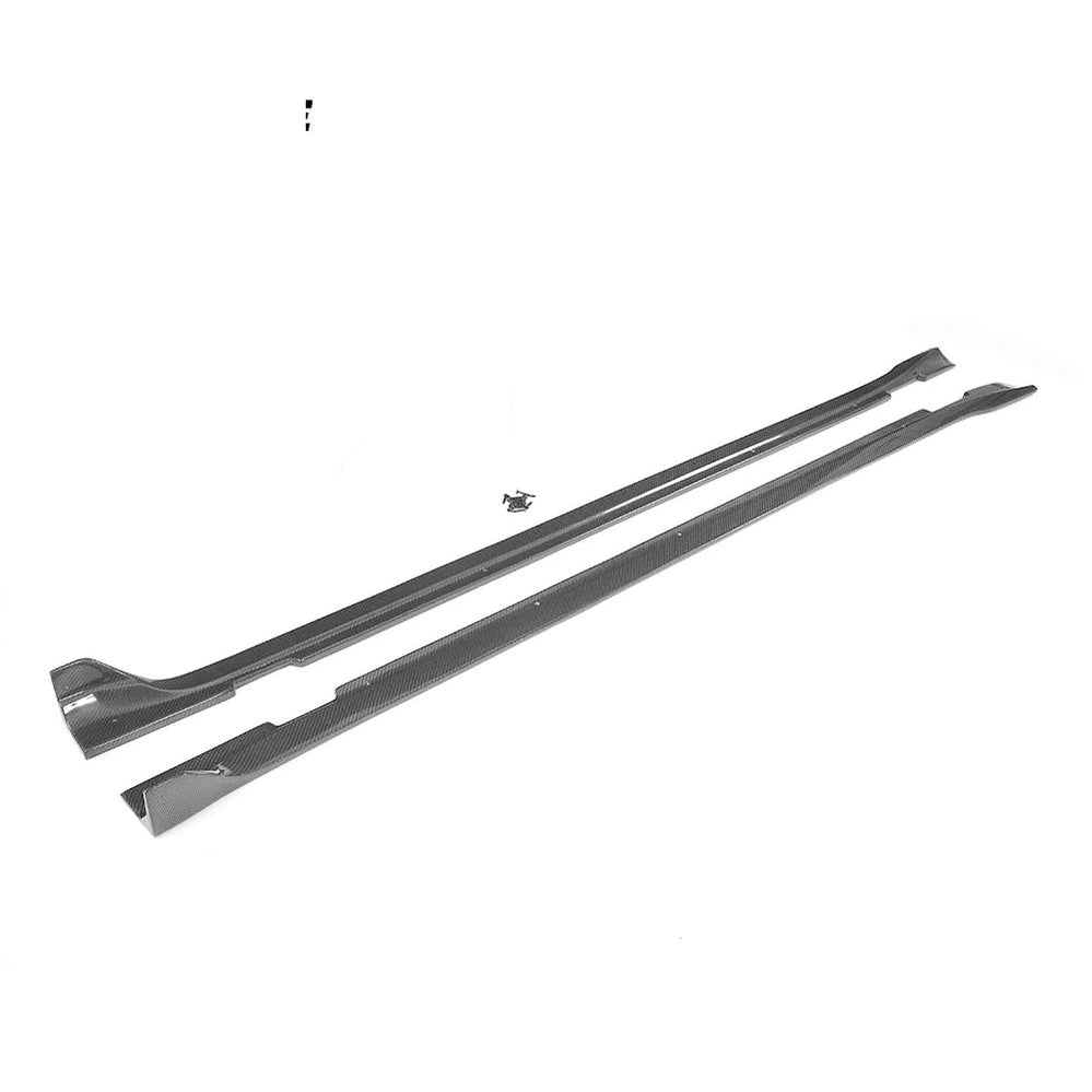 Carbon Fiber Side Skirts Extesion Lips Bumper Aprons For Porsche Panamera Base GTS Turbo S Hatchback 4 Door 2014 - 2016