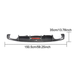 For S4 Carbon Fiber Rear Bumper Diffuser Lip Spoiler for Audi A4 B9 Sline S4 A4 Sedan 4 Door 2017 - 2019 Bumper Guard Splitters