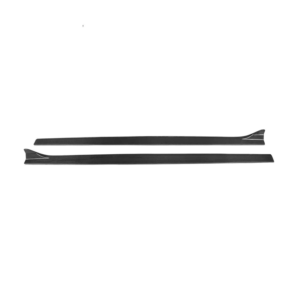 Carbon Fiber Black Auto Car Side Skirts Extension Lip Apron Side Body Kits for Audi A3 Sline S3 Sedan 4-Door 2014 - 2017