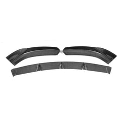 Carbon Fiber Front Bumper Lip Spoiler Splitters for Audi S3 A3 SLINE Base Prestige Progressiv Premium Plus 4-Door 2017 - 2019