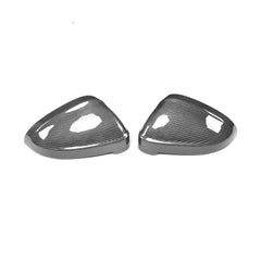 Carbon Fiber Replacement Styling Racing Rearview Mirror Cap Covers Trim With Side Lane Assist Hole for Audi A4 B9 2017