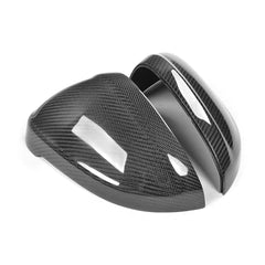Carbon Fiber Rear view Mirrors Caps Covers Replacement Style for AUDI A4 B9 2017 without side lane assist hole Car Styling