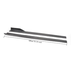Carbon Fiber Car Extension Lip Side Skirts for Ferrari 458 Base Coupe 2-Door 2011-2013 body kit side skirt