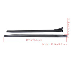 Carbon Fiber Car Side Skirt Skirts Extension Lip for Infiniti G37 G37S 4 Door Base Sedan Sport 2009 - 2013 Non Journey