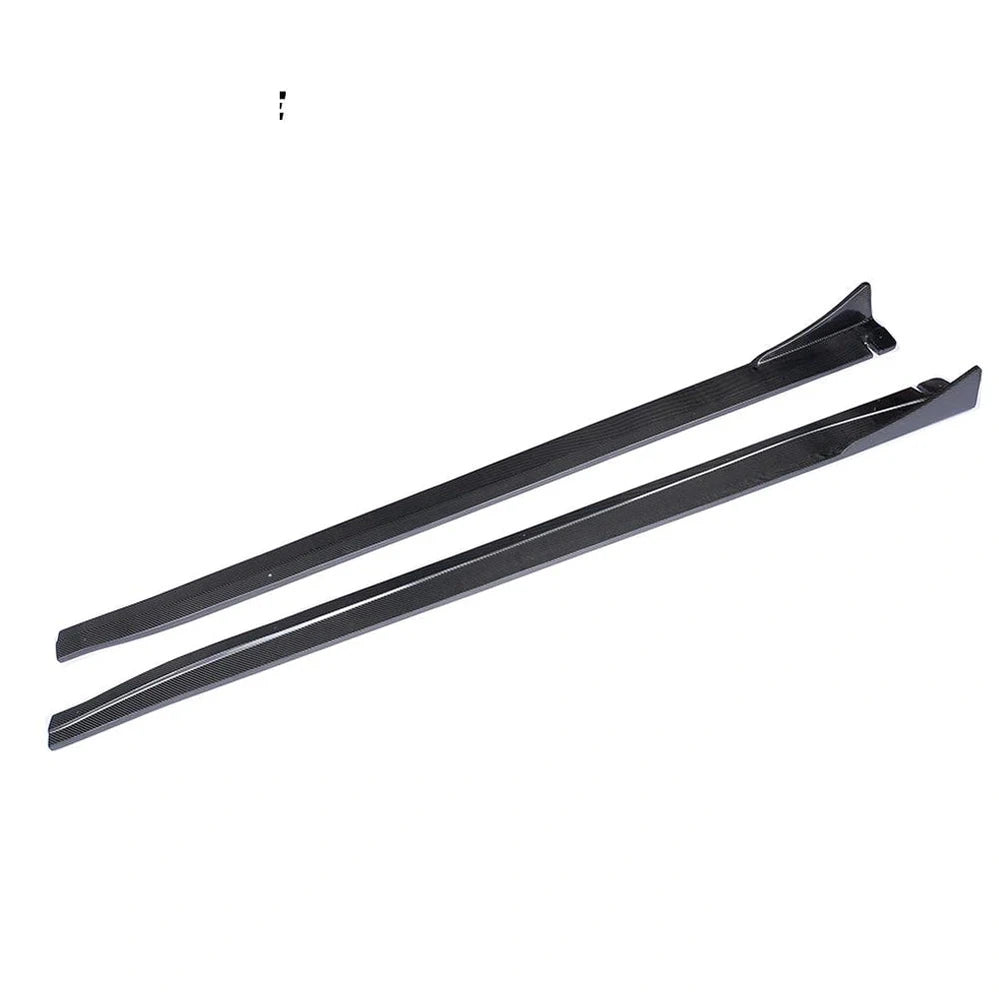 Carbon Fiber Car Side Skirt Skirts Extension Lip for Infiniti G37 G37S 4 Door Base Sedan Sport 2009 - 2013 Non Journey
