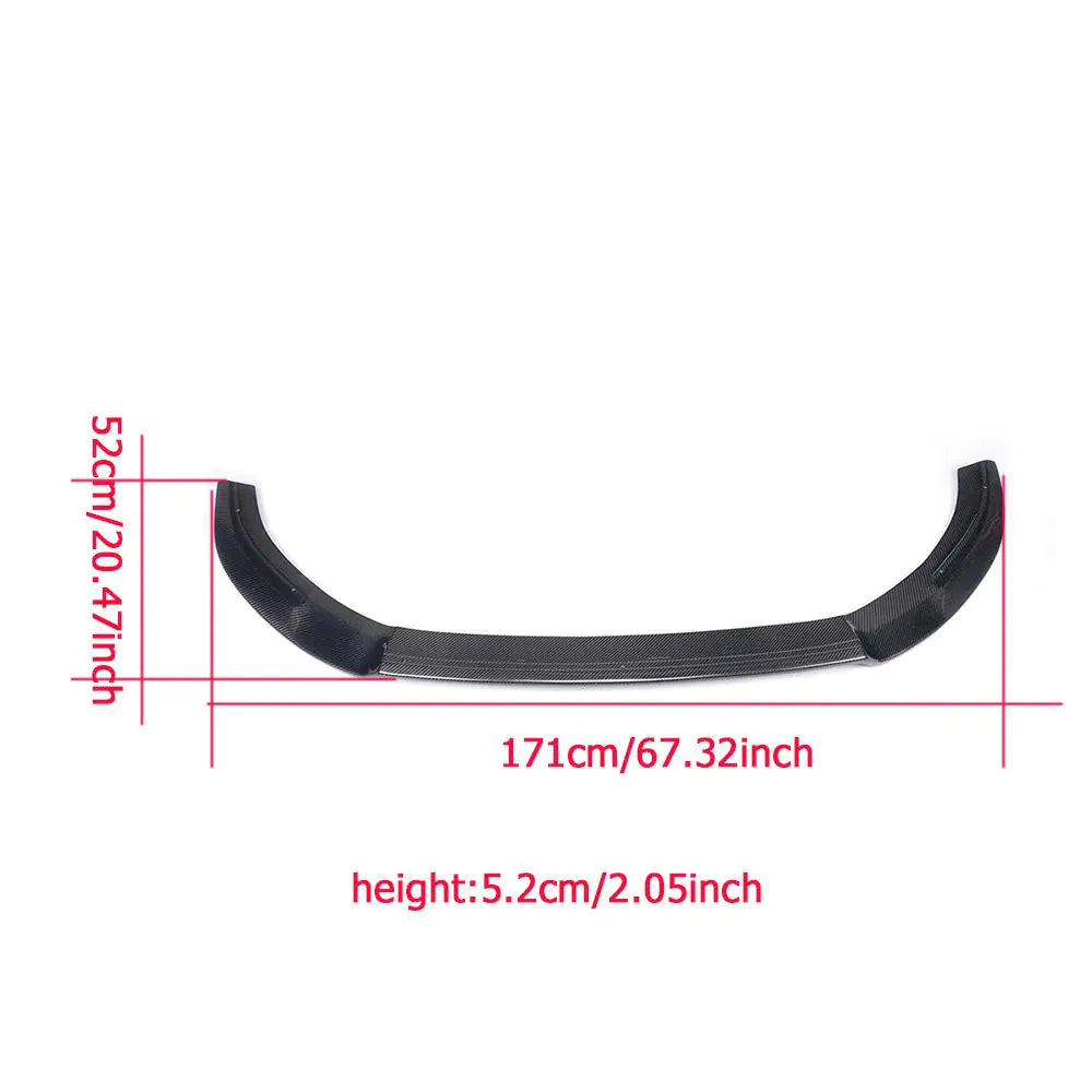 Carbon fiber Front Lip Spoiler for Volkswagen V W Golf VII MK7 R line bumper 2014-2017