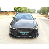 Carbon Fiber Front Bumper Lip Chin Fit for Audi A3 S Line Hatchback 2014-2015