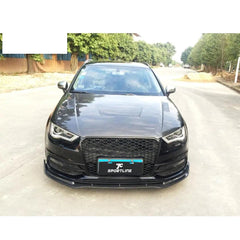 Carbon Fiber Front Bumper Lip Chin Fit for Audi A3 S Line Hatchback 2014-2015