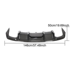Carbon Fiber Rear Bumper Diffuser for Audi A4 S4 Base Sedan 4-Door 2013-2015