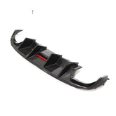 Carbon Fiber Rear Bumper Diffuser with LED light for Audi A4 S4 Base Sedan 4-Door 2008-2012