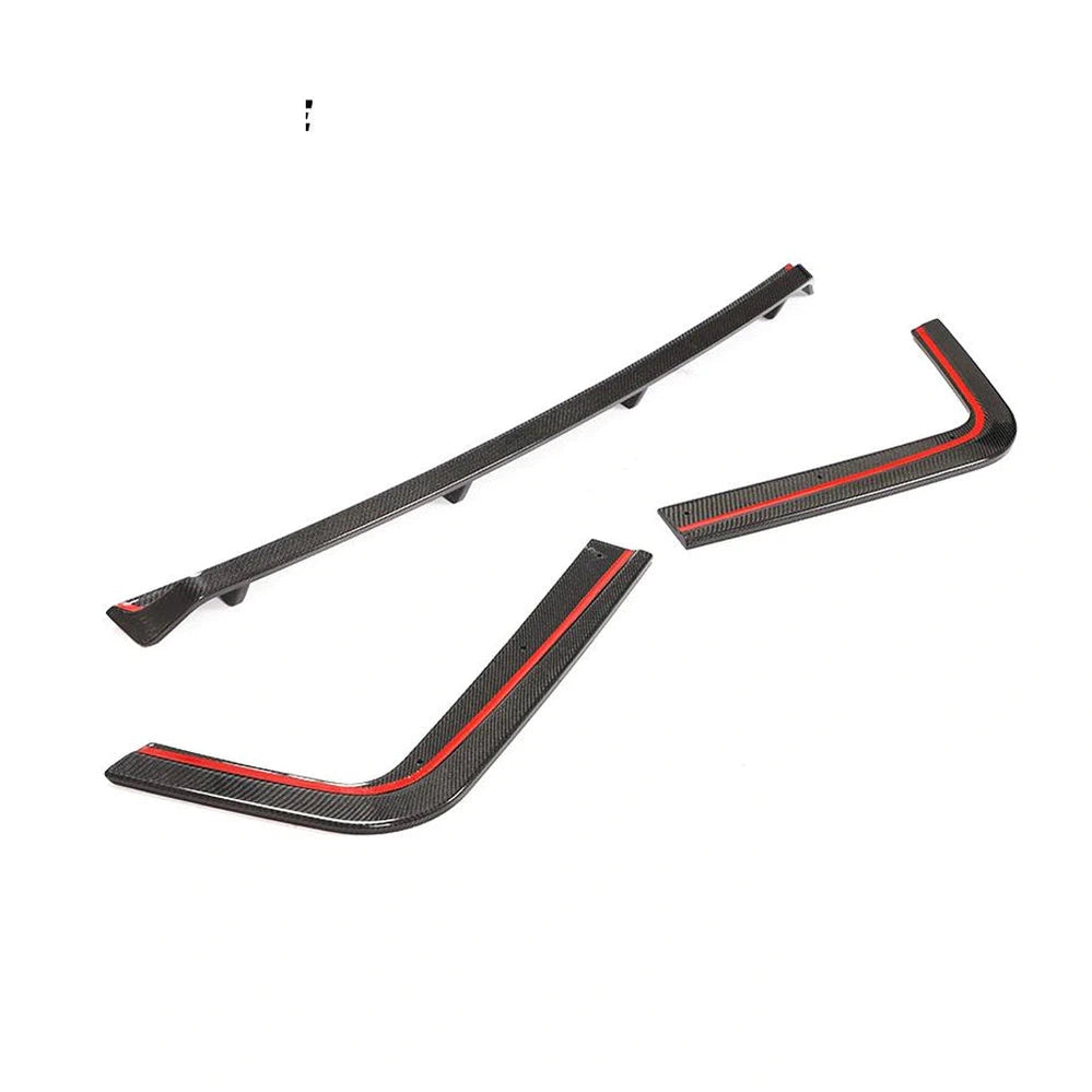 Real Carbon Fiber Rear Bumper Diffuser Spoiler for Volkswagen T6 Multivan 2015 - 2019