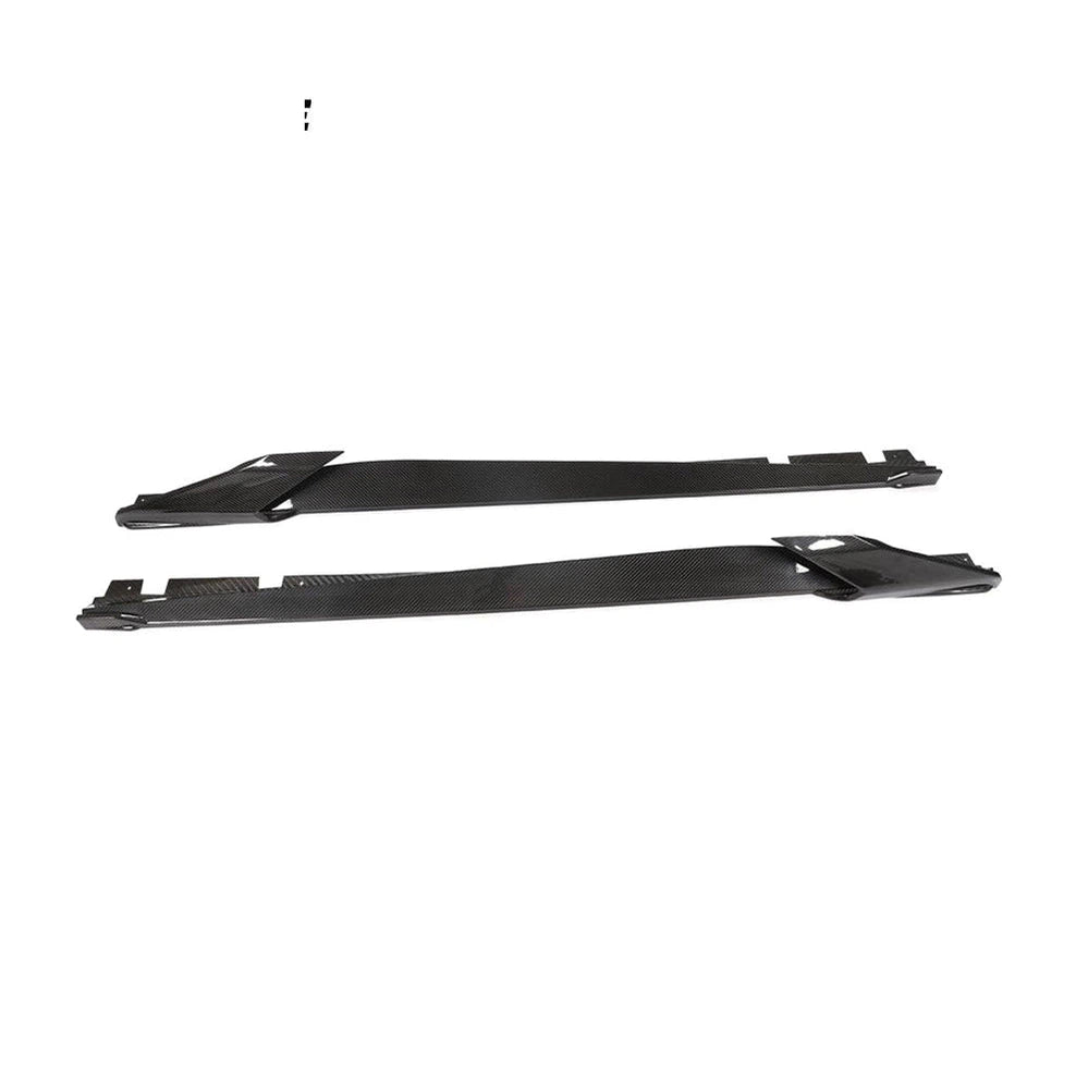 For Ferrari 488 GTB Spider 2-Door 15-18 Dry Carbon Fiber Side Skirts Door Rocker Panels Extension Lip