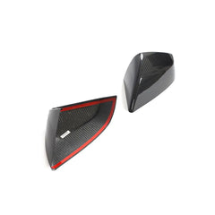 ML-HAX087-PRO Prepreg Dry Carbon Fiber Car Rearview Mirror Cover Caps for Tesla Model S Plaid 2021-2023