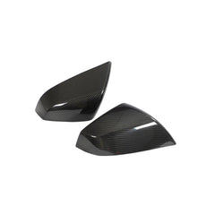 ML-HAX087-PRO Prepreg Dry Carbon Fiber Car Rearview Mirror Cover Caps for Tesla Model S Plaid 2021-2023