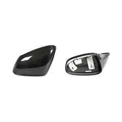 ML-ZDH284-PRO Dry Carbon Fiber Car Mirror Cover Caps for Porsche Taycan 9J1 Turbo S Sedan 4-Door 2019-2020