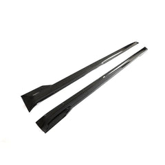 ML-HAX088 Carbon Fiber Side Skirts Extensions for Tesla Model S Plaid 2021-2023