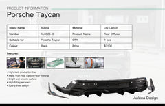 Porsche Taycan Aulena Rear Diffuser