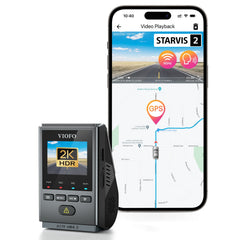كاميرا لوحة القيادة VIOFO A119 MINI 2 مع التحكم الصوتي 2K 60 إطارًا في الثانية 5 جيجاهرتز وواي فاي مع مستشعر صور Sony STARVIS 2 HDR وحساسية ليلية فائقة