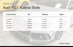 Audi RS7 Aulena Style dry carbon performance body kit