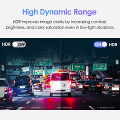 كاميرا A129 Plus Quad HD 2K Dash Cam مزودة بخاصية WiFi وGPS