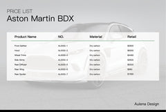 Aston Martin DBX Aulena Design Trockencarbon Performance Karosserie-Kit