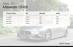 Maserati Ghibli Upgrade Aulena Carbon Fiber BodyKit