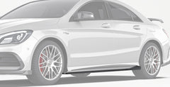 Paktechz Mercedes-Benz CLA W117/C117 Carbon Fiber Body Kit - Side Skirts