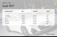Audi RS7 Aulena Design dry carbon performance body kit
