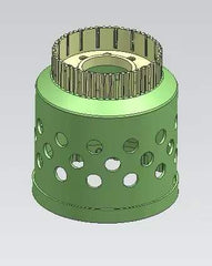AME 8HP7X Billet D Drum - CAD engineering render