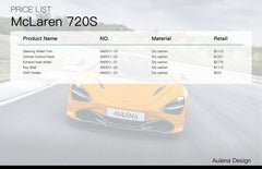 Kit carrosserie performance carbone sec style OEM pour McLaren 720S