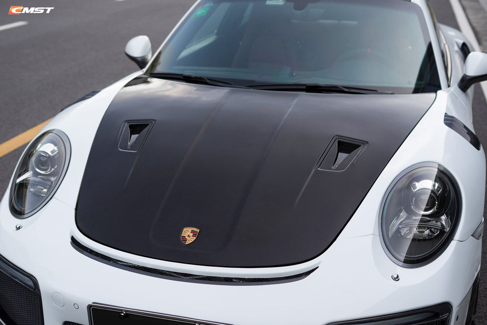 CMST Carbon Fiber GT2RS Style Hood For Porsche 911 991.1 991.2 Turbo GT3 GT3RS 718 Cayman Boxster