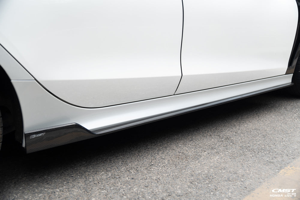 CMST Carbon Fiber Side Skirts for Honda Civic 11th Gen Sedan