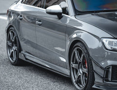 CMST Carbon Fiber Side Skirts Ver.2 for Audi RS3 S3 A3 8V 2013-2020