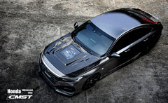 CMST Carbon Fiber Hood Bonnet Clearview Glass Transparent for Honda Accord 10th Gen