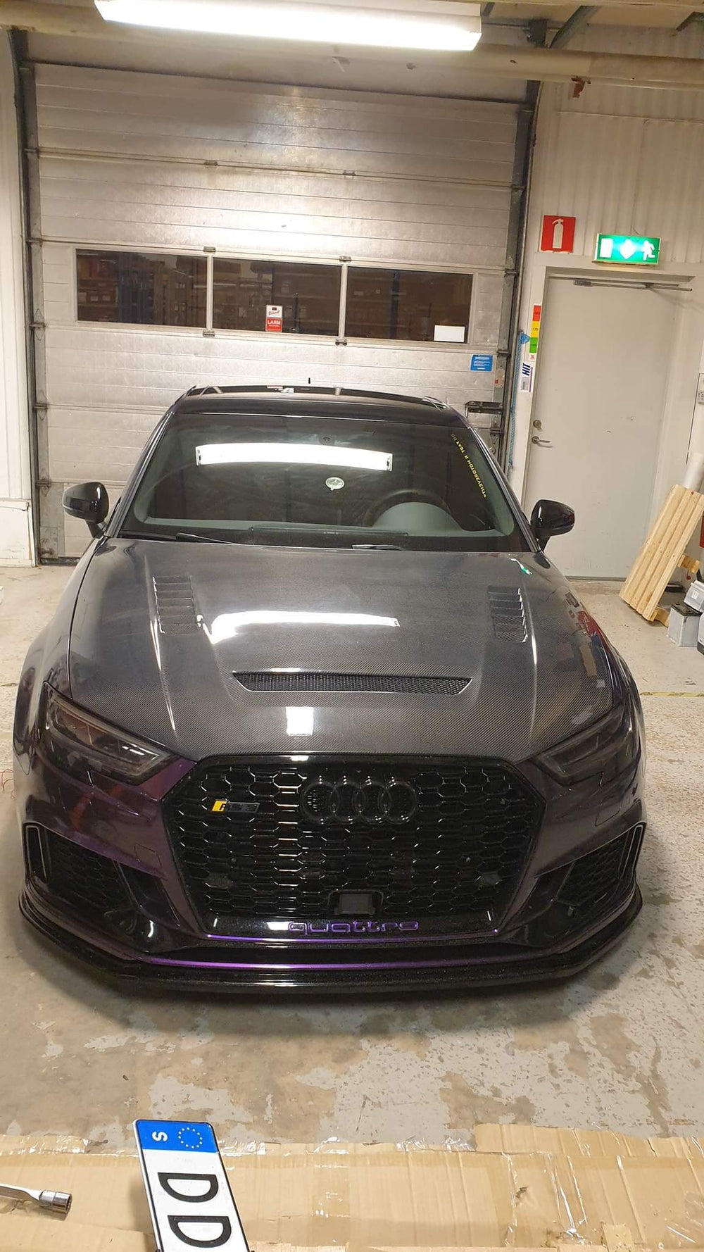 CMST Carbon Fiber Hood Bonnet Ver.2 for Audi RS3 A3 A3 S Line 2014-2020 Sedan