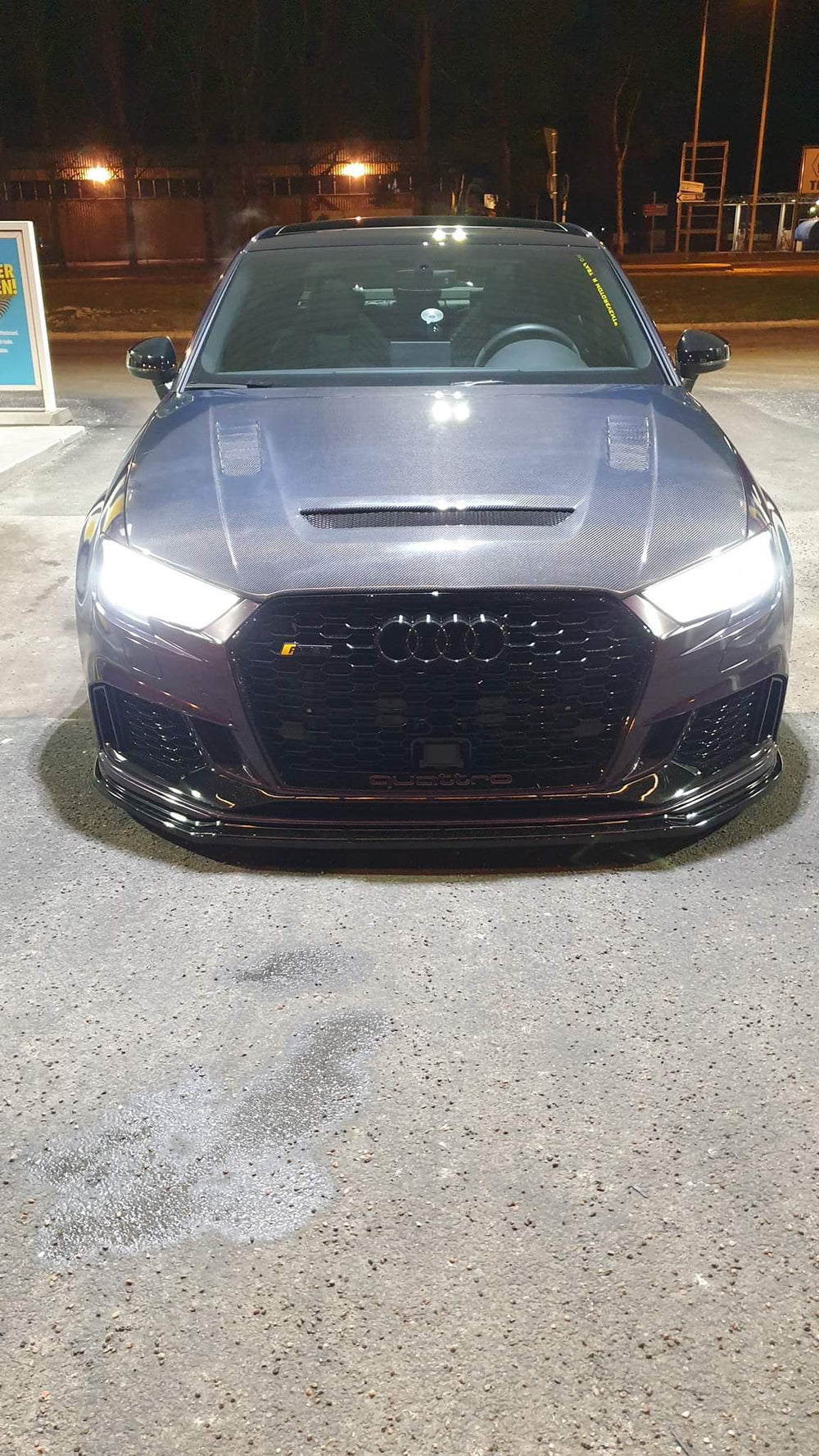 CMST Carbon Fiber Hood Bonnet Ver.2 for Audi RS3 A3 A3 S Line 2014-2020 Sedan