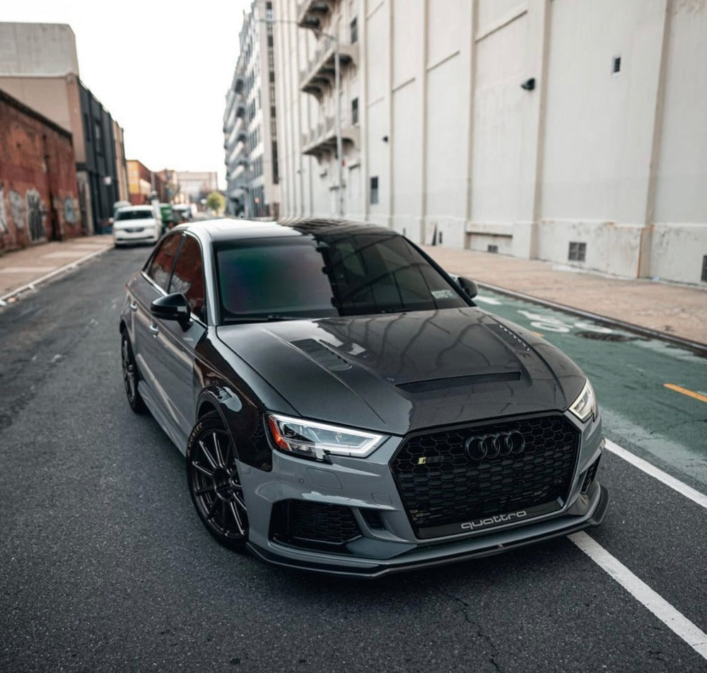 CMST Carbon Fiber Hood Bonnet Ver.2 for Audi RS3 A3 A3 S Line 2014-2020 Sedan