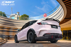 CMST Carbon Fiber Rear Diffuser Ver.4 with tow hook access for Tesla Model Y