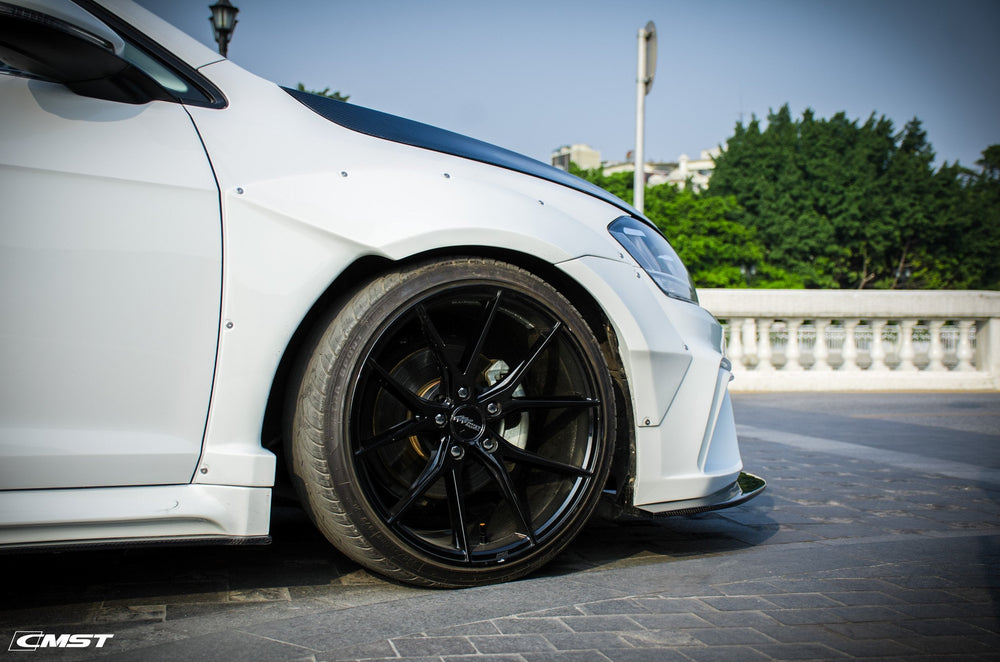 CMST Carbon Fiber Widebody Side Skirts for Volkswagen Golf & GTI & Golf R MK7 MK7.5 (4 Pcs )
