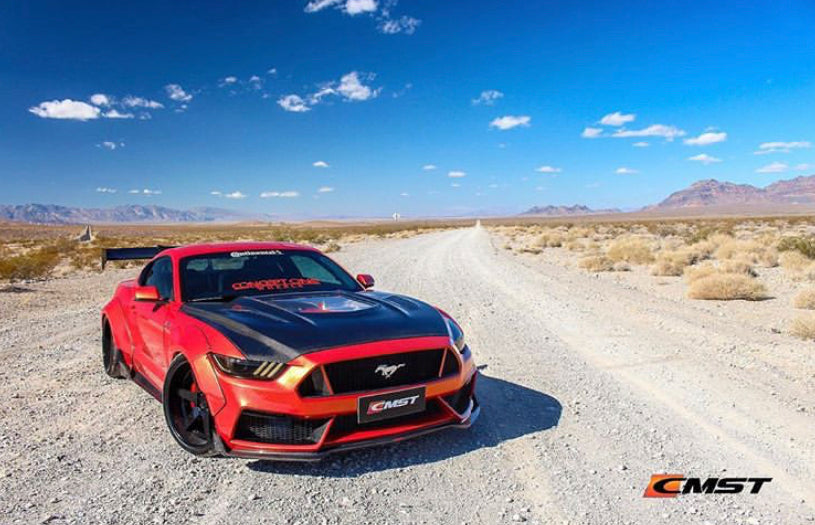 CMST Carbon Fiber Glass Transparent Hood for Ford Mustang S550.1 2015- 2017