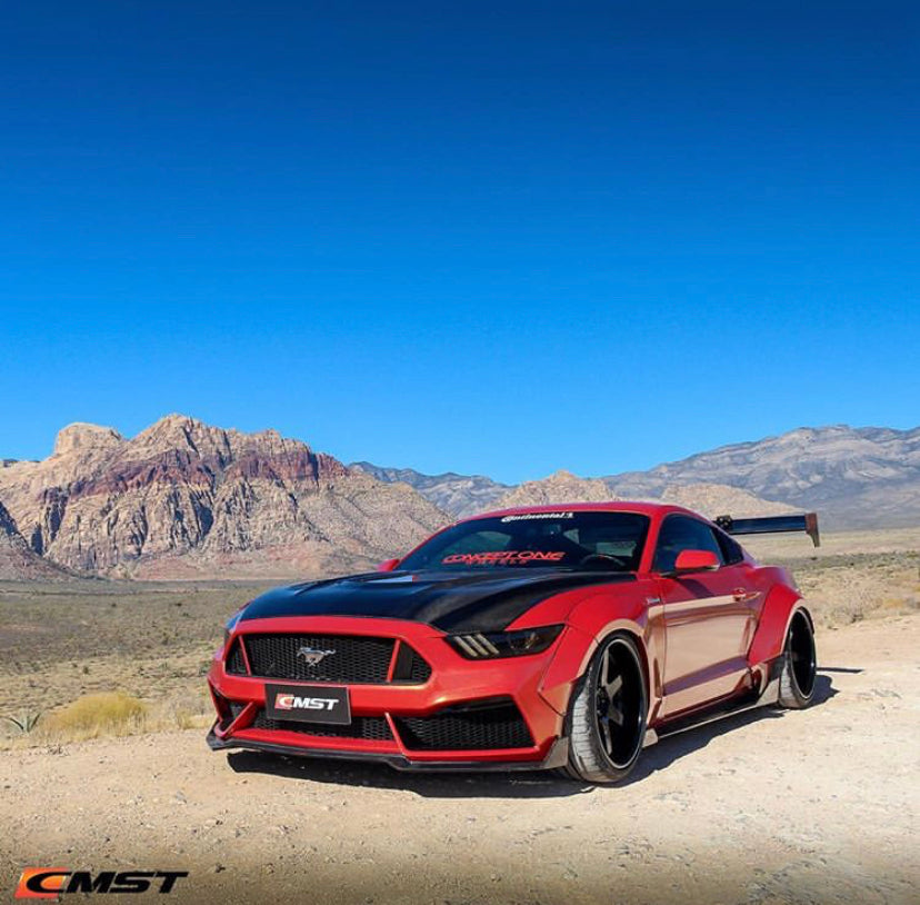 CMST Carbon Fiber Glass Transparent Hood for Ford Mustang S550.1 2015- 2017
