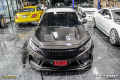 CMST Carbon Fiber Front Bumper & Front Lip for Tuning Honda Honda 10th Gen Civic
