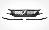 CMST Carbon Fiber Front Grill & Eye Lid Eyebrows for Honda 10th Gen Civic