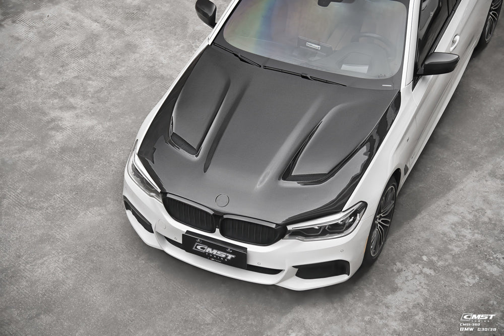 CMST Vented Carbon Fiber Hood Bonnet Ver.2 for BMW M5 F90 G30 540i M550i