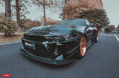 CMST Carbon Fiber Widebody Front Bumper Canards for Ford Mustang S550.2 2018 - 2022