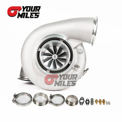 Yourmiles G42-1450 Billet Compressor Wheel Ceramic Dual Ball Bearing TurboCharger T4 1.15/1.25 0.85/1.01/1.15/1.28 Dual V-band Housing