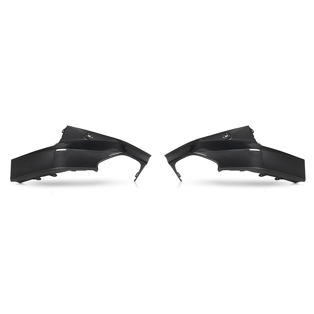 SOOQOO BMW 2 Series G42 carbon fibre rear diffuser - front three-quarter view