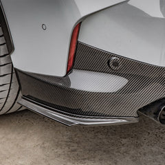 SOOQOO BMW 2 Series G42 carbon fibre rear diffuser - rear three-quarter view